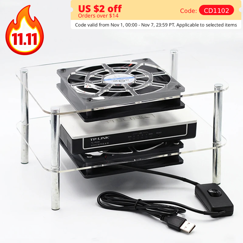 Fan Hub Rgb Controller - USB Cooling Rack With Fan For