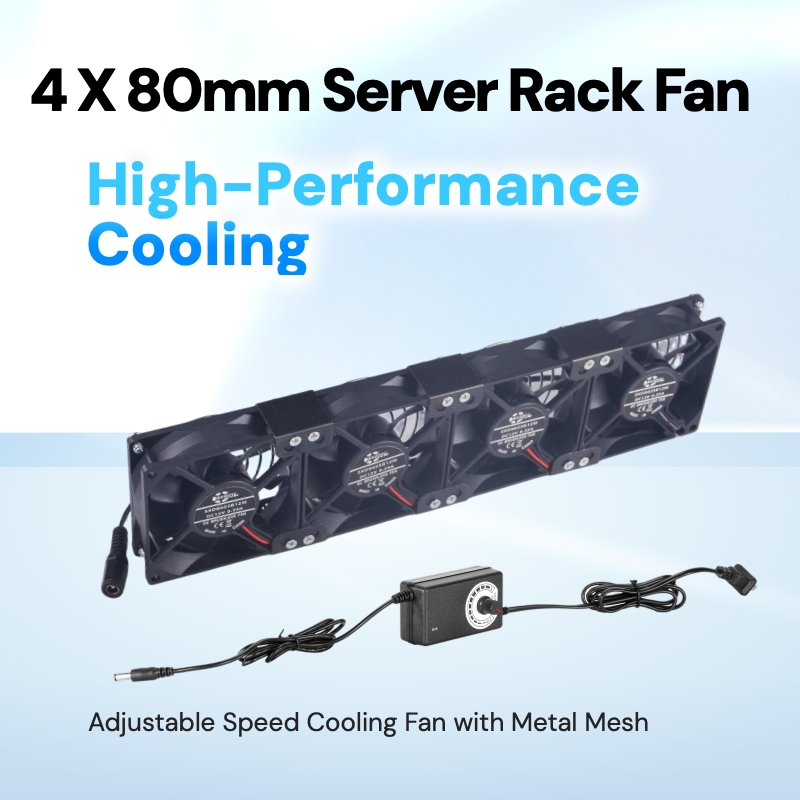 Fan Hub Rgb Controller - 4-Pack 80mm X 25mm High-Speed Cooling