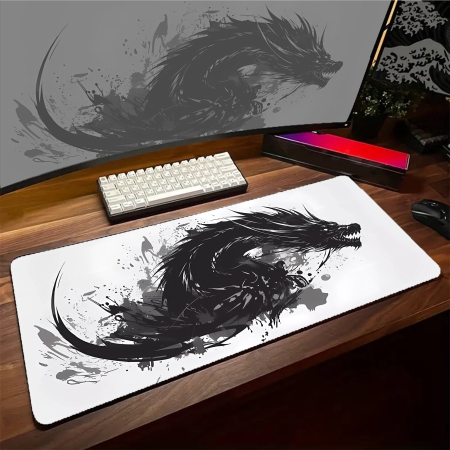 Gaming Accessories For Pc Setup - Mousepad Large Kawaii Dragon Mouse Pad