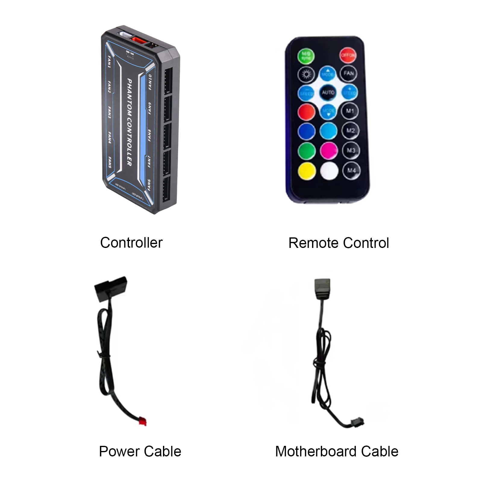 6Pin 10-Port RGB PC Fan Contro - Fan Hub Rgb Controller 评论和价格