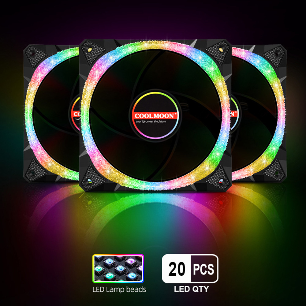 120mm RGB LED Cooling Fan Crus - Fan Hub Rgb Controller 评论和价格