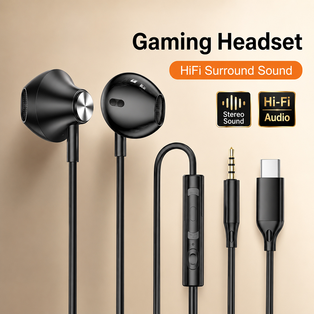 HiFi Surround Headphones Bass  - Gaming Accessories Iphone 评论和价格