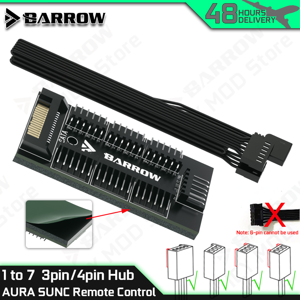Barrow 7-Port Fan Controllers  - Fan Hub Rgb Controller 评论和价格