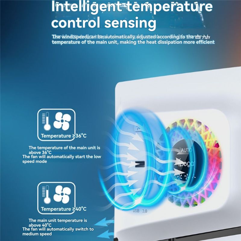 IPEGA For PS5 SLIM Temperature - Fan Hub Rgb Controller 评论和价格
