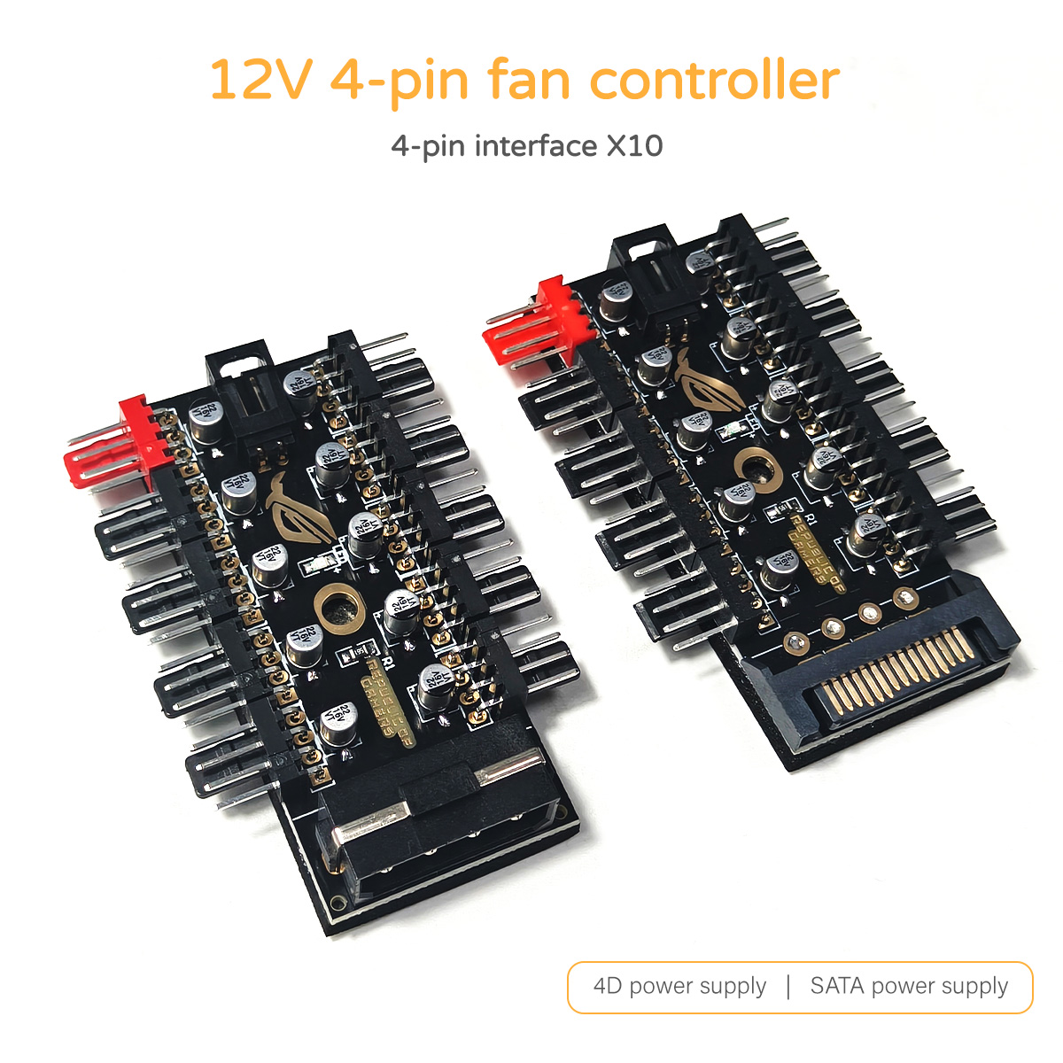 12V 4-Pin PWM Fan Controller H - Fan Hub Rgb Controller 评论和价格